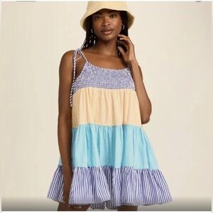 Solid & striped Parker Striped Blue, Yellow dress L